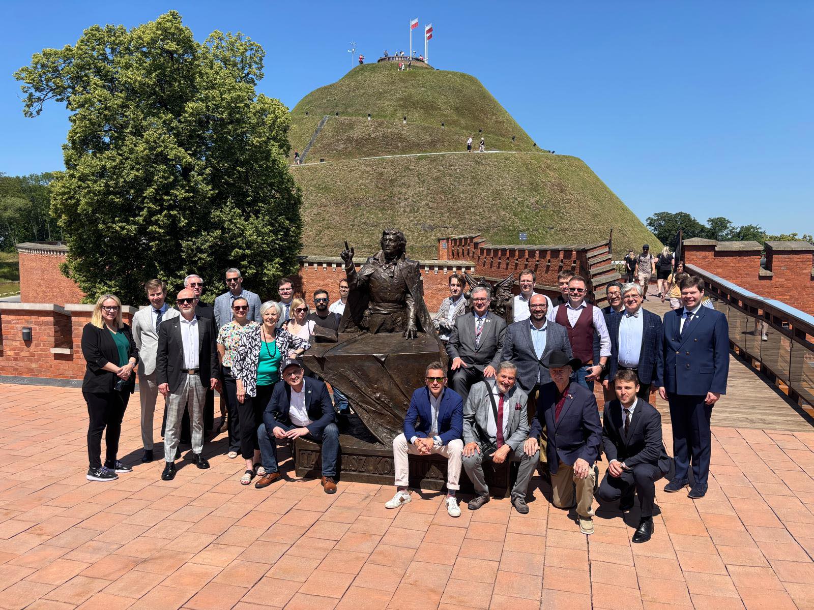 Kościuszko Mound Committee group at the Mound